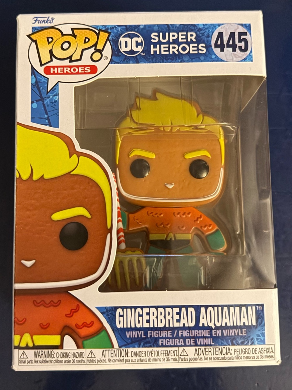Funko Pop! Heroes Gingerbread Aquaman Vinyl Figure - Orange & Yellow